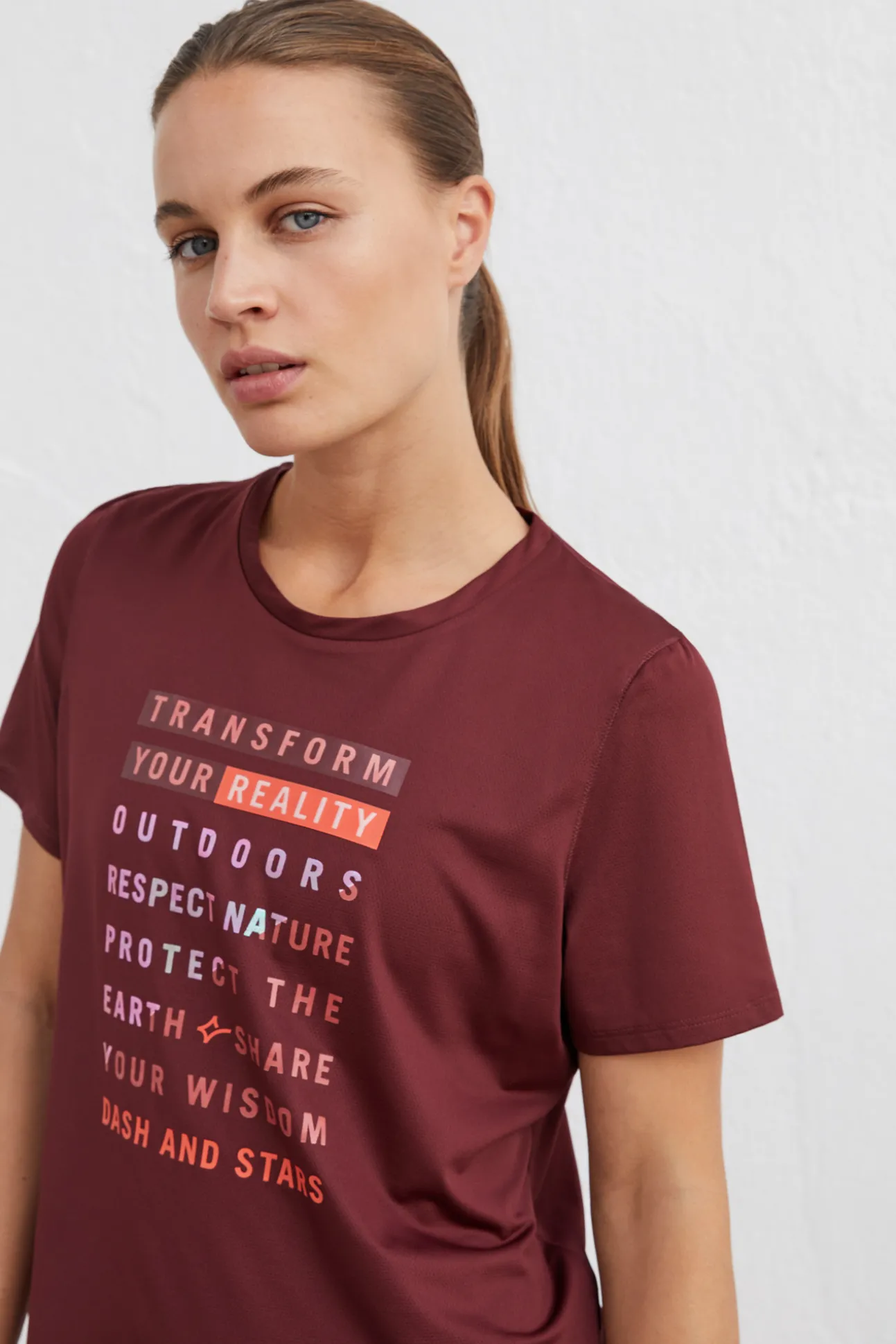 Camiseta Tecnica Transpirable Granate