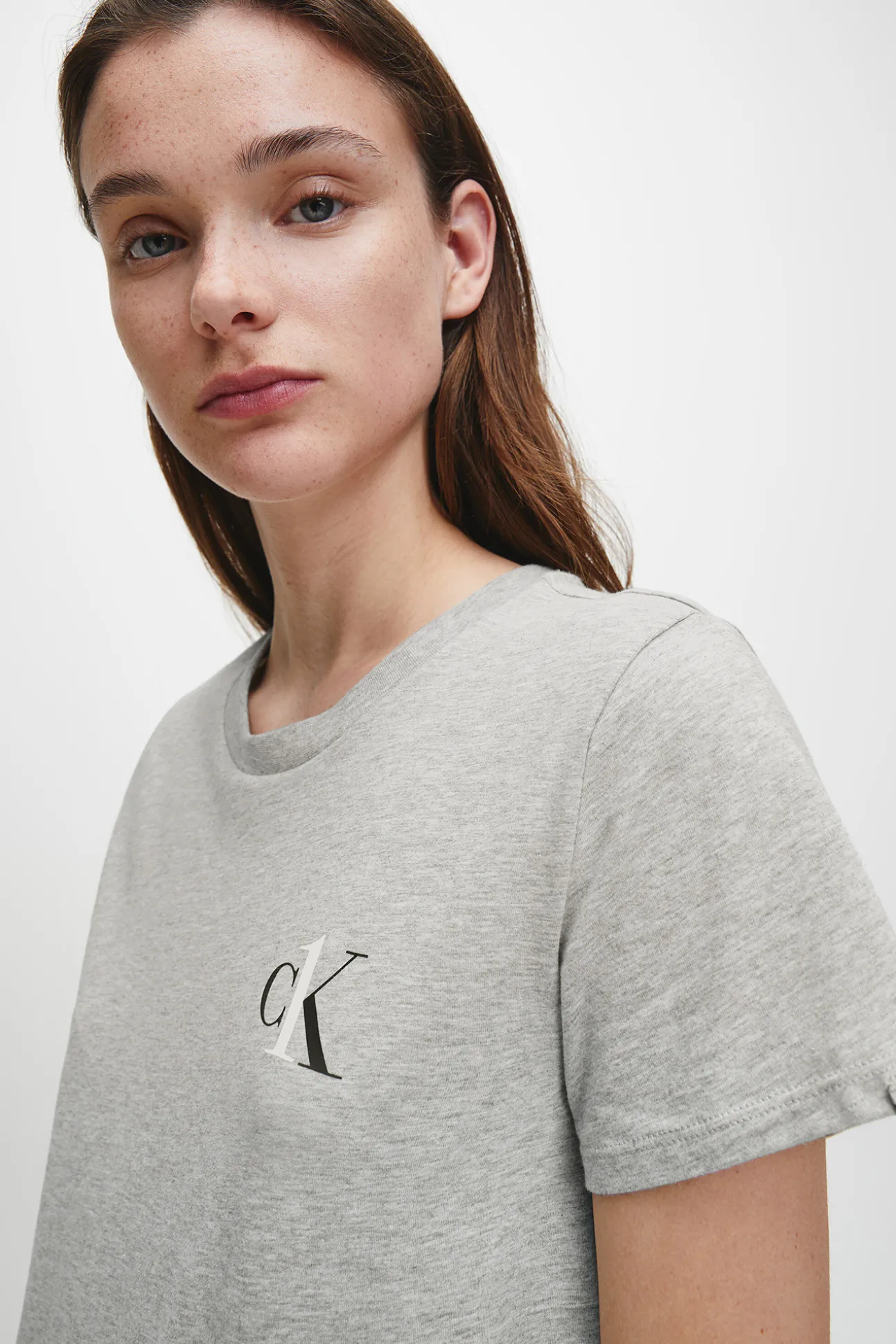 Camison De Algodon Con Logotipo De Calvin Klein