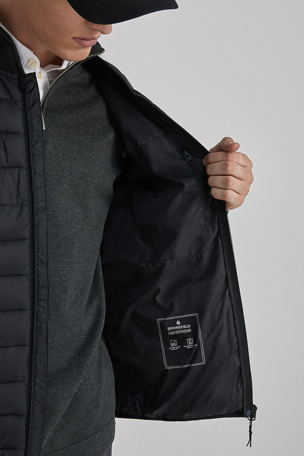 Chaleco Acolchado Cuello Bomber