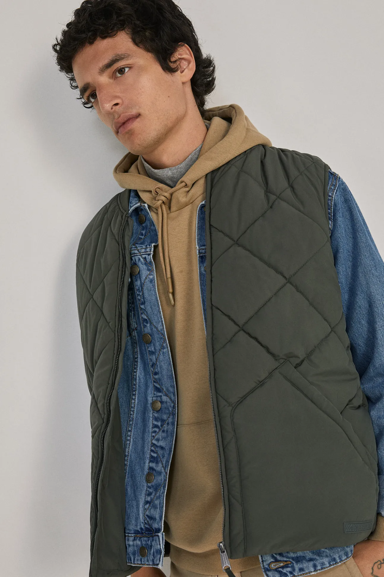 Chaleco Acolchado Cuello Bomber