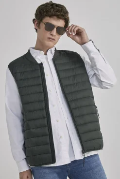 Chaleco Acolchado Cuello Bomber