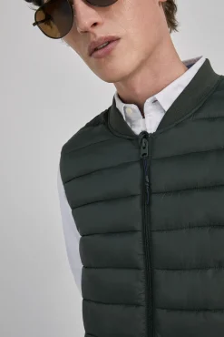 Chaleco Acolchado Cuello Bomber