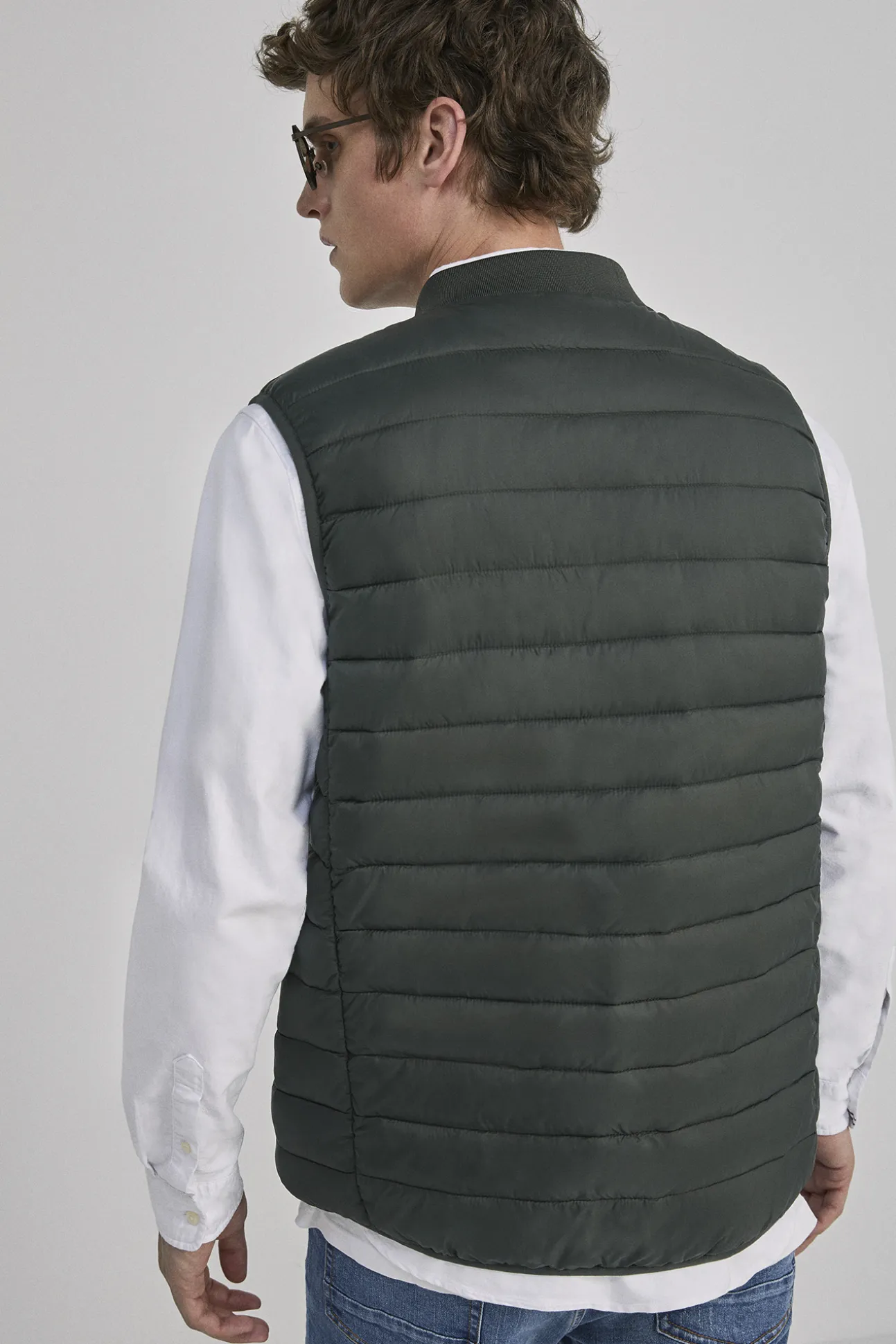 Chaleco Acolchado Cuello Bomber