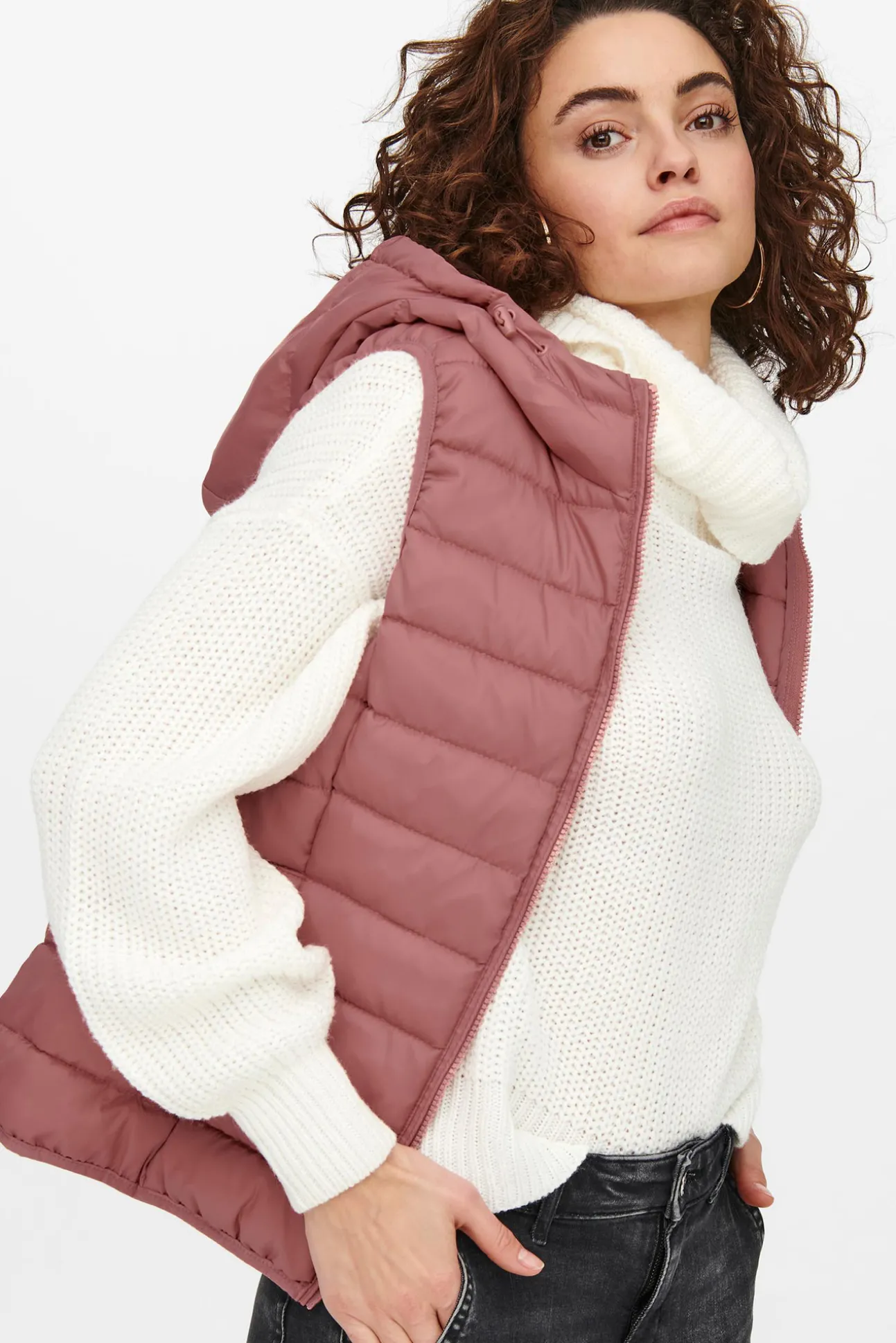 Chaleco De Mujer Ultraligero Con Capucha