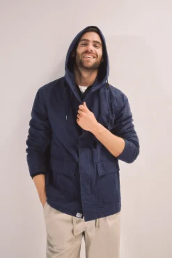 Chaqueta Con Capucha Algodon Lavado
