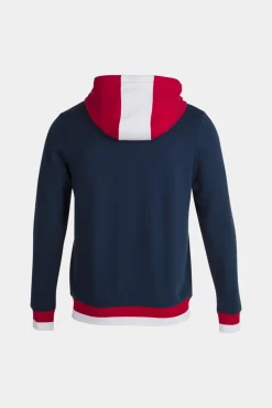 Chaqueta Con Capucha Confort Marino Rojo