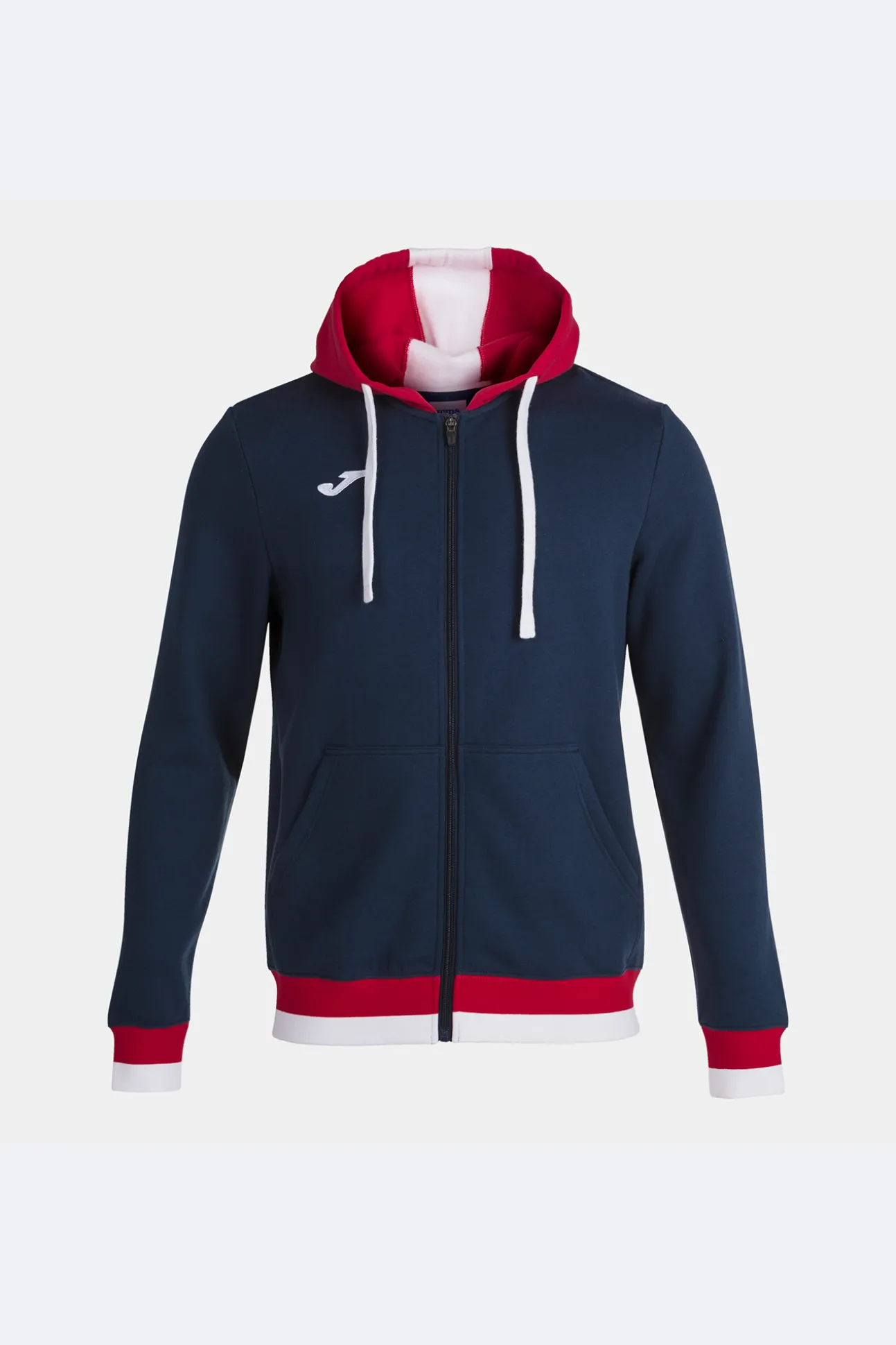 Chaqueta Con Capucha Confort Marino Rojo
