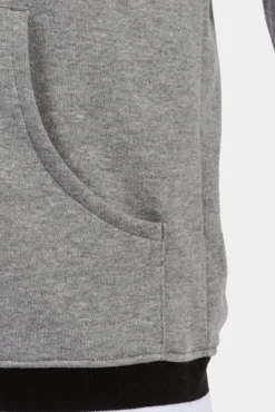 Chaqueta Con Capucha Confort Gris Melange Negro