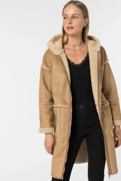 Chaqueta Oveja Polipiel Con Capucha