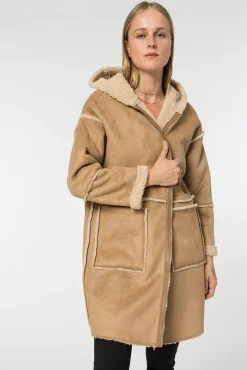 Chaqueta Oveja Polipiel Con Capucha