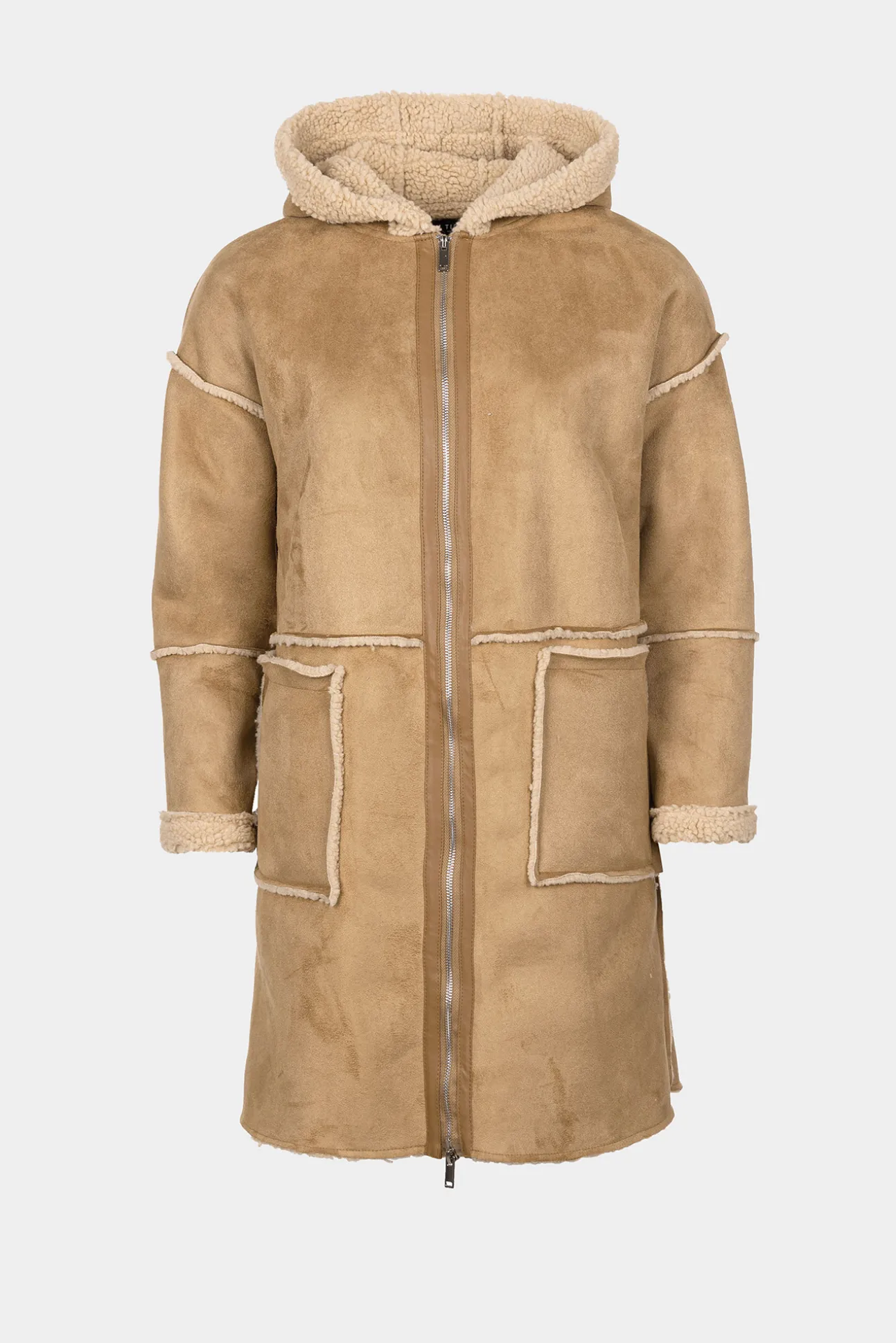Chaqueta Oveja Polipiel Con Capucha