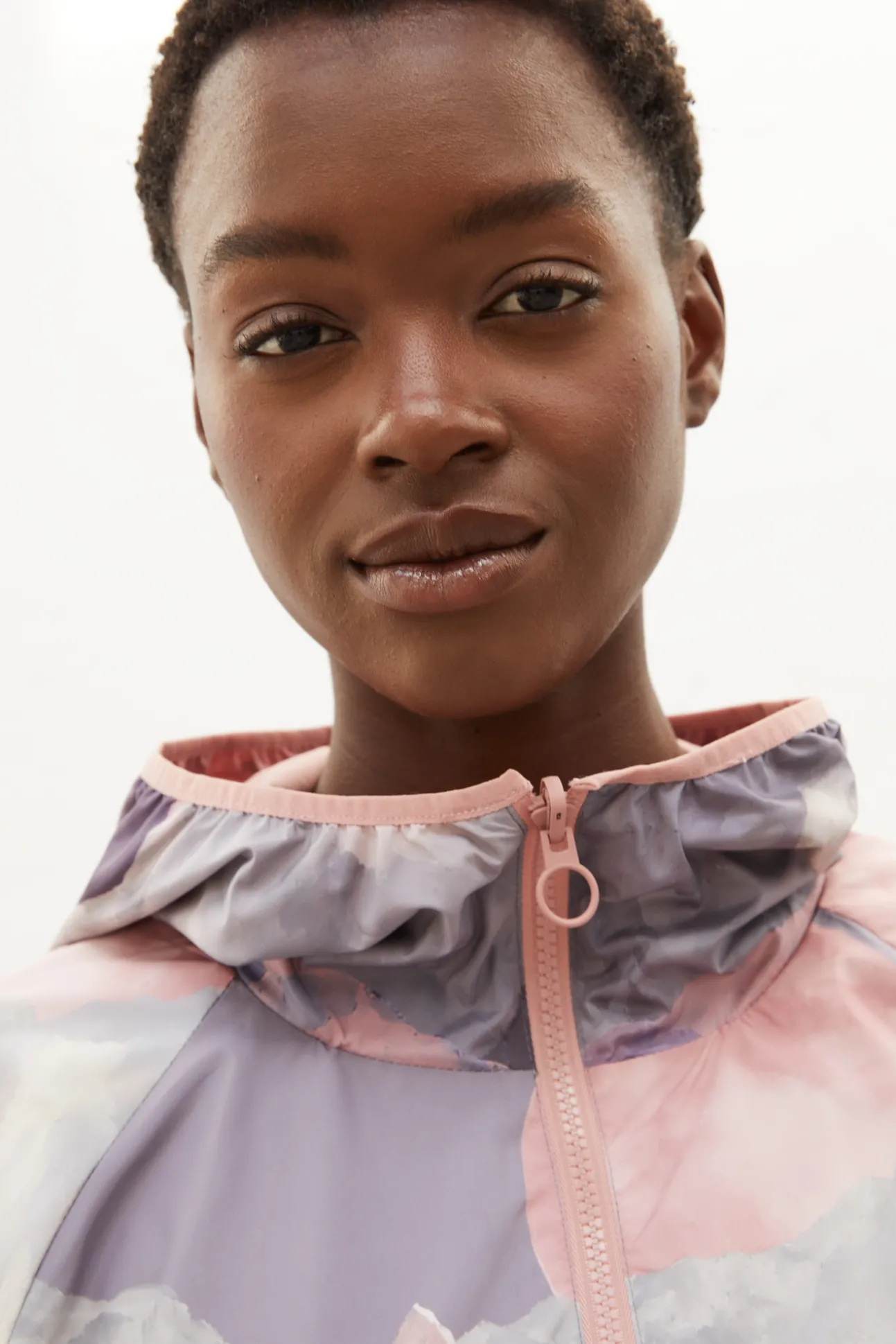 Chaqueta Water Repellent Reversible Rosa