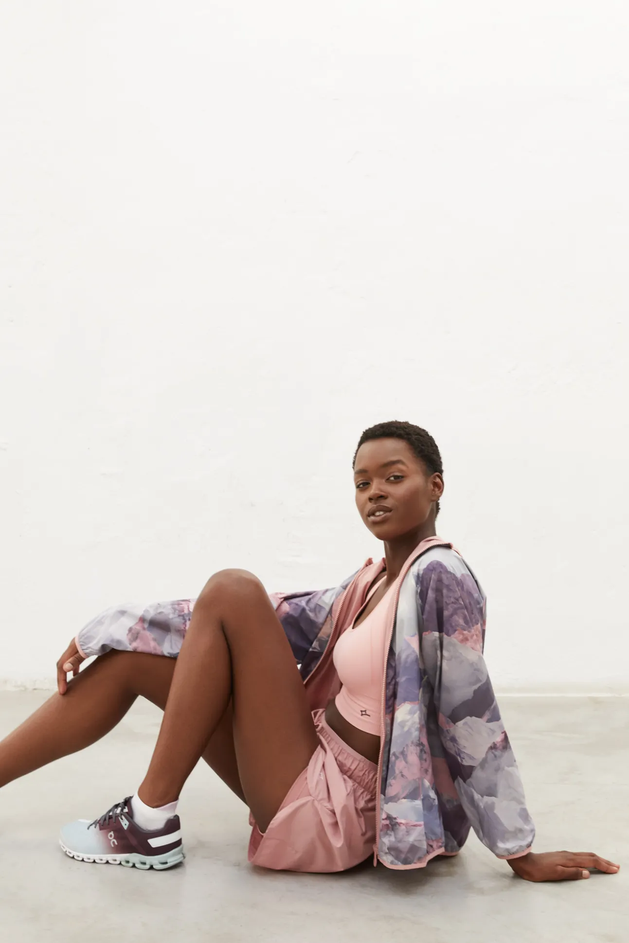 Chaqueta Water Repellent Reversible Rosa
