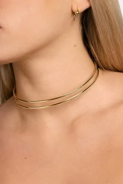 Choker Double Ring Oro
