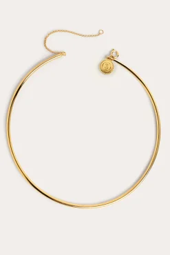 Choker Line Chain Baño Oro
