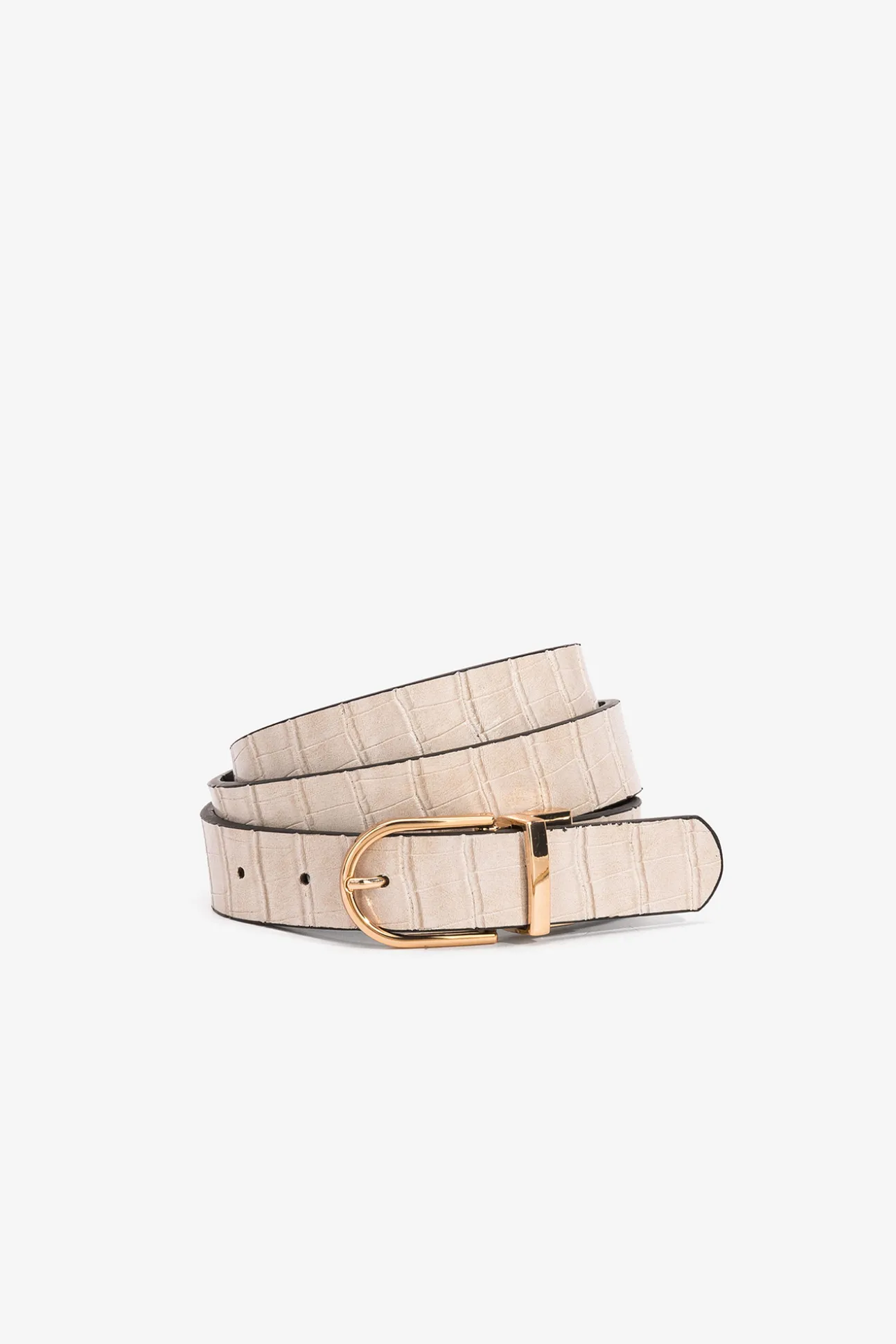Cinturon Reversible Con Efecto Cocodrilo