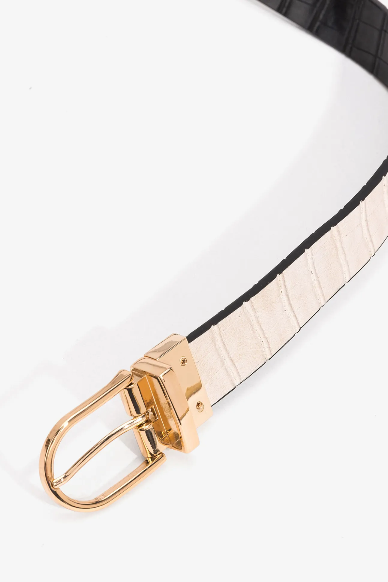 Cinturon Reversible Con Efecto Cocodrilo