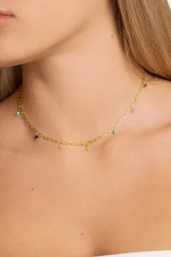 Collar Chic Colors Plata Baño Oro