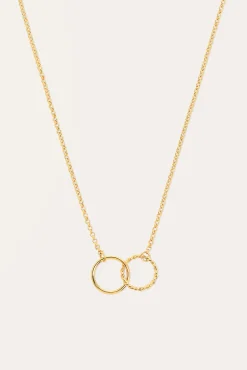 Collar Circles Twist Baño Oro