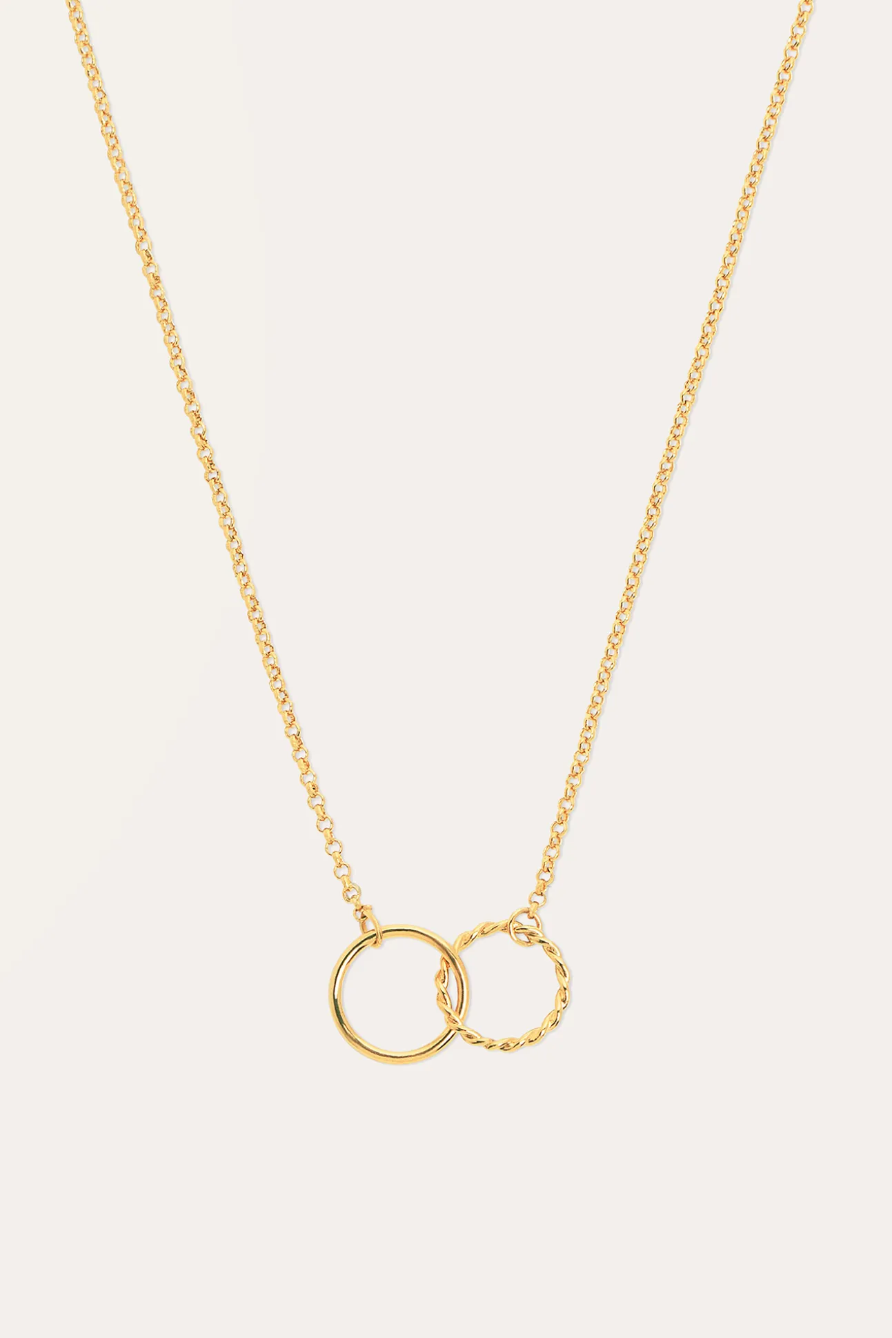 Collar Circles Twist Baño Oro