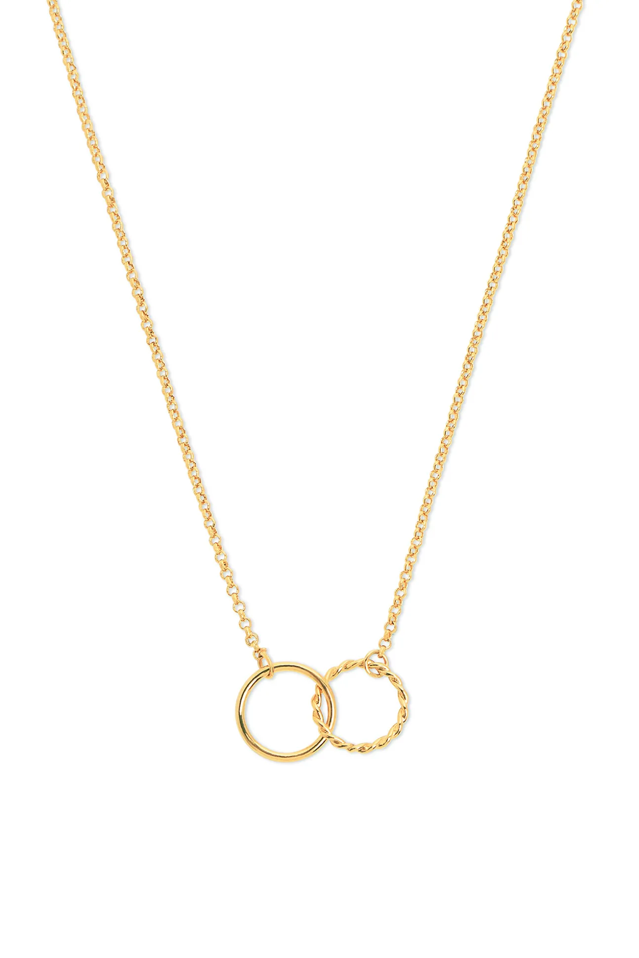 Collar Circles Twist Baño Oro