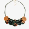 Collar Corto De Tela Con Colgantes
