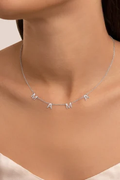 Collar Mama Letters Plata