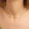 Collar Marea Saline Plata Baño Oro