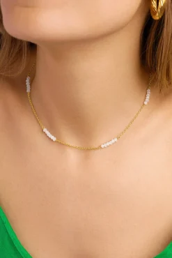 Collar Marea Saline Plata Baño Oro