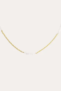 Collar Marea Saline Plata Baño Oro
