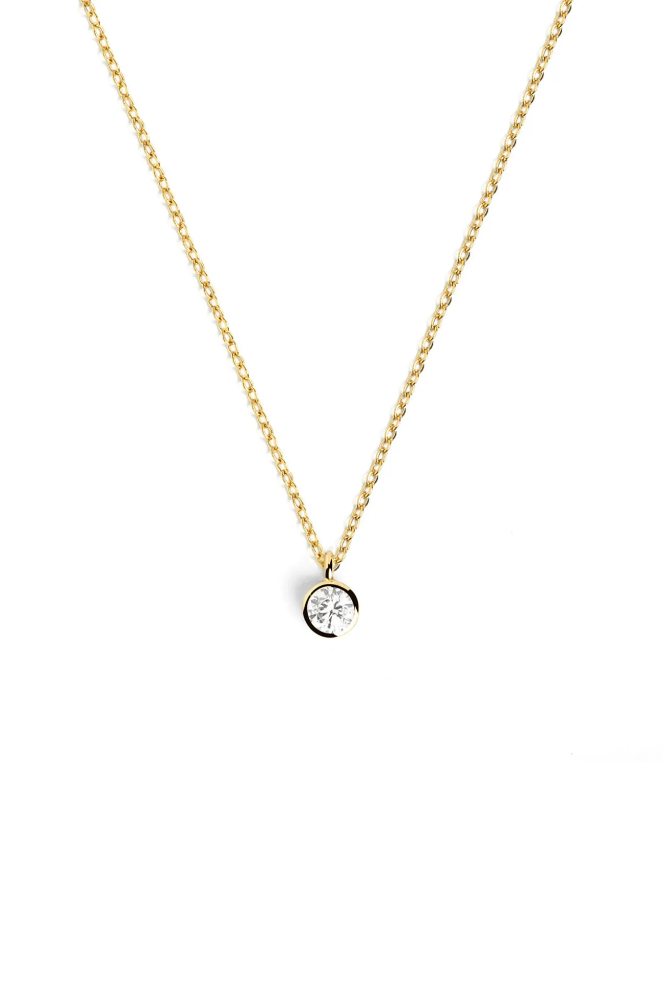 Collar Single Diamond Oro