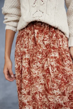 Falda Capa Estampada Con Frunces