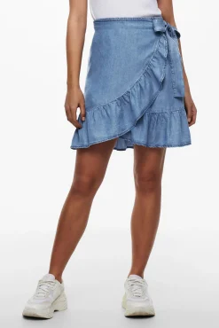 Falda Corta Tencel Cruzada