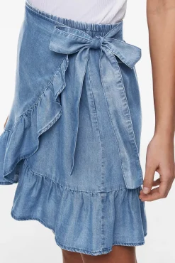 Falda Corta Tencel Cruzada