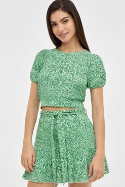 Falda Corta Volante Estampada