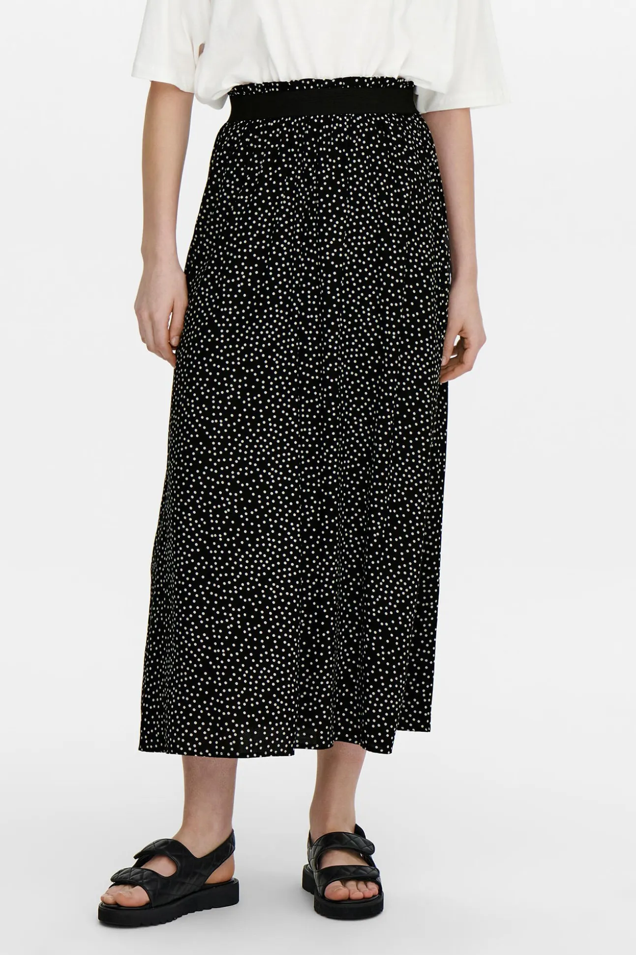 Falda Larga Estampada Cintura Elastica