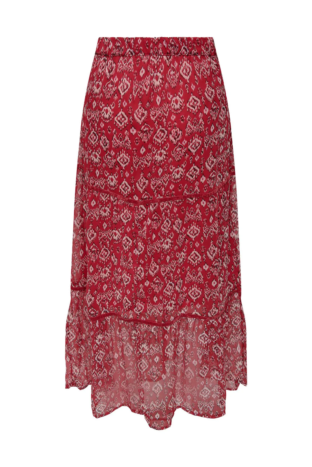 Falda Larga Estampada Gasa
