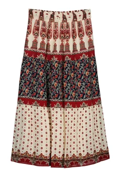 Falda Larga Fluida Estampada