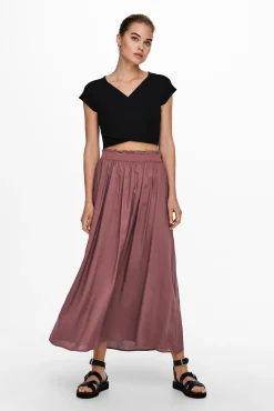 Falda Larga Holgada Con Cintura Elastica