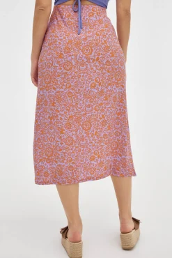 Falda Midi Con Estampado