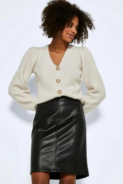 Falda Midi De Polipiel