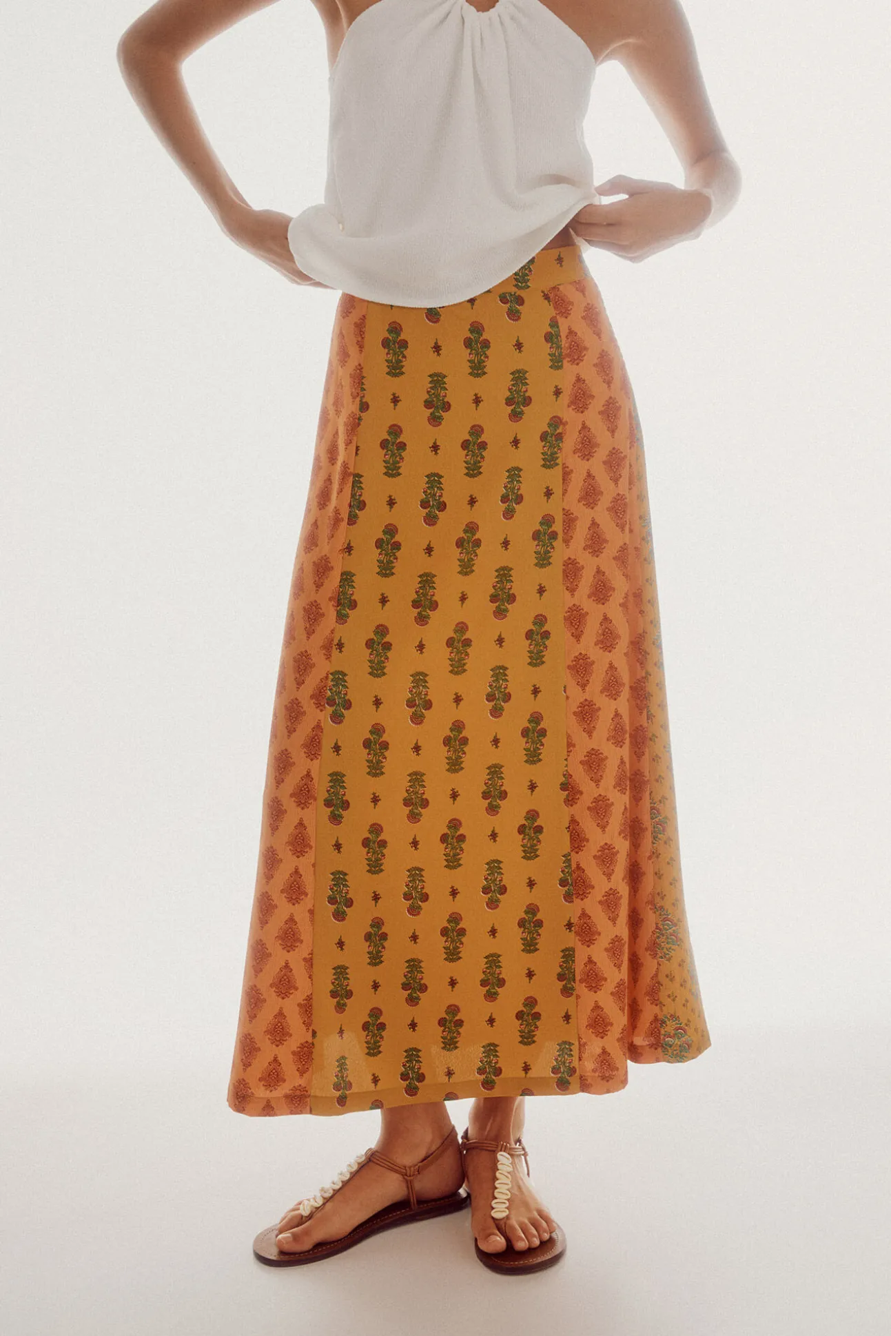 Falda Midi Estampada