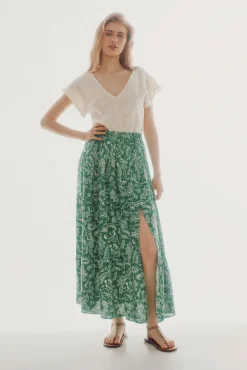 Falda Midi Estampada