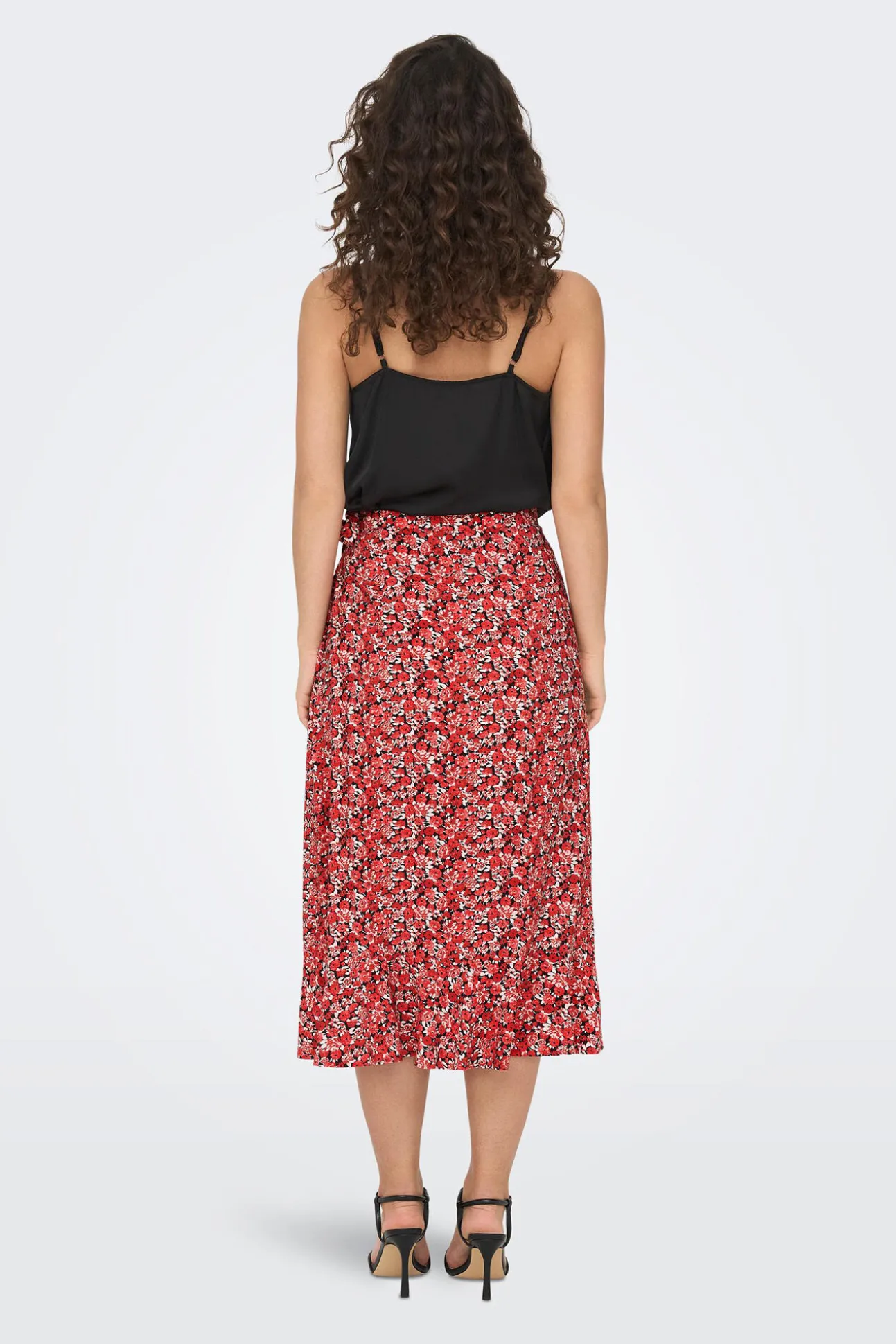 Falda Midi Estampada Cruzada