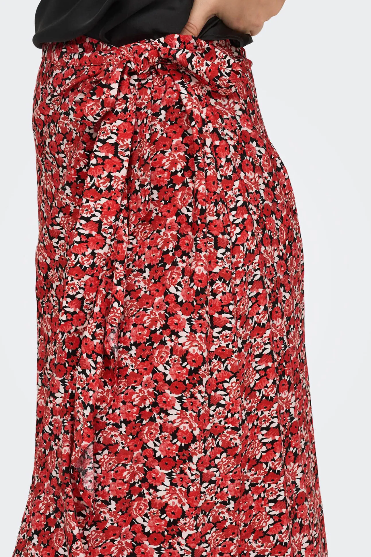 Falda Midi Estampada Cruzada
