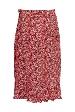 Falda Midi Estampada Cruzada