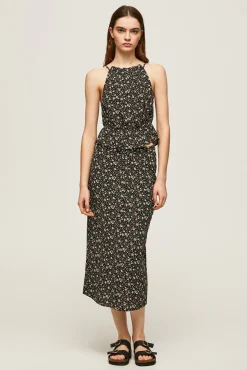 Falda Midi Estampado Floral