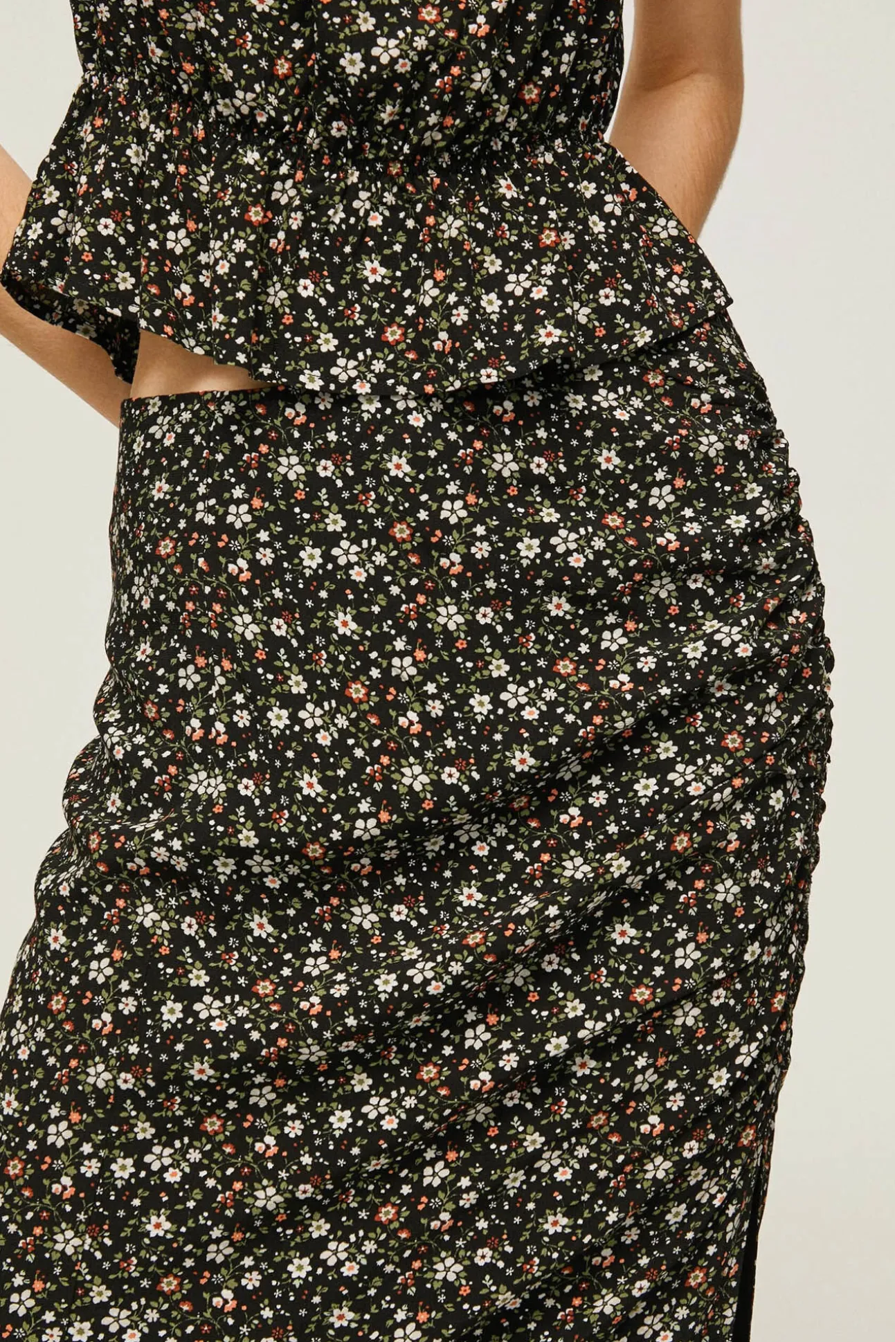 Falda Midi Estampado Floral