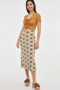 Falda Midi Print Ajustada