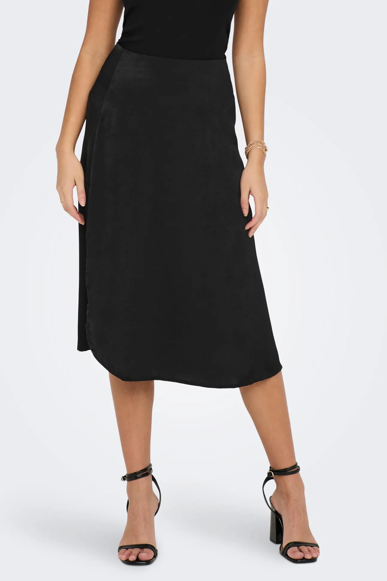Falda Midi Satinada